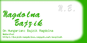 magdolna bajzik business card